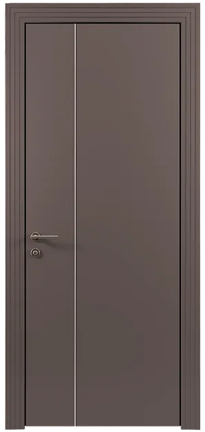 Межкомнатная дверь Tivoli В-1, цвет - Серо-Розовый мордовник эмаль по шпону (RAL 020-60-05), Без стекла (ДГ)