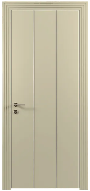 Межкомнатная дверь Tivoli Б-1, цвет - Серо-оливковая эмаль (RAL 7032), Без стекла (ДГ)