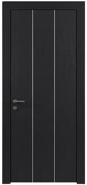 Межкомнатная дверь Tivoli Б-1, цвет - Черная эмаль по шпону (RAL 9004), Без стекла (ДГ)
