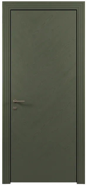 Межкомнатная дверь Tivoli Л-1, цвет - Серый Мох эмаль по шпону (RAL 7003), Без стекла (ДГ)