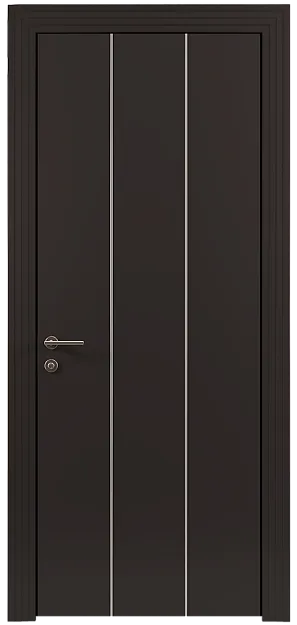 Межкомнатная дверь Tivoli Б-1, цвет - Чёрный Базальт эмаль (RAL 040-30-05), Без стекла (ДГ)
