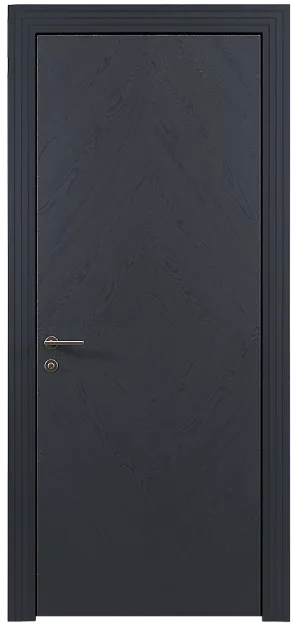 Межкомнатная дверь Tivoli К-1, цвет - Графитово-серая эмаль по шпону (RAL 7024), Без стекла (ДГ)