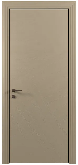 Межкомнатная дверь Tivoli М-1, цвет - Серое Льняное волокно эмаль по шпону (RAL 075-70-10), Без стекла (ДГ)