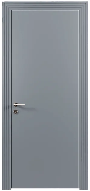 Межкомнатная дверь Tivoli А-1, цвет - Серебристо-серая эмаль (RAL 7045), Без стекла (ДГ)