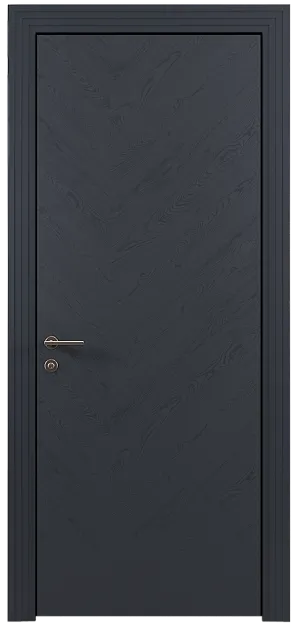 Межкомнатная дверь Tivoli Л-1, цвет - Графитово-серая эмаль по шпону (RAL 7024), Без стекла (ДГ)