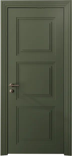 Межкомнатная дверь Millano Neo Classic Scalino, цвет - Серый Мох эмаль (RAL 7003), Без стекла (ДГ)