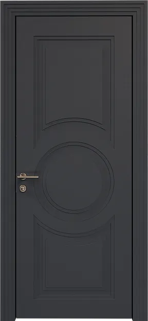 Межкомнатная дверь Ravenna Neo Classic Scalino, цвет - Графитово-серая эмаль по шпону (RAL 7024), Без стекла (ДГ)