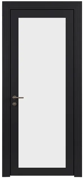 Межкомнатная дверь Tivoli З-1, цвет - Черная эмаль (RAL 9004), Со стеклом (ДО)