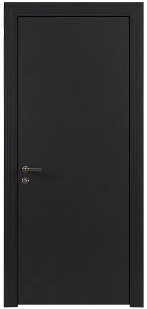 Межкомнатная дверь Tivoli Л-1, цвет - Черная эмаль по шпону (RAL 9004), Без стекла (ДГ)