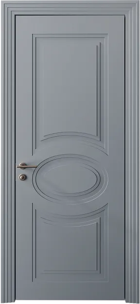 Межкомнатная дверь Florencia Neo Classic Scalino, цвет - Серебристо-серая эмаль (RAL 7045), Без стекла (ДГ)