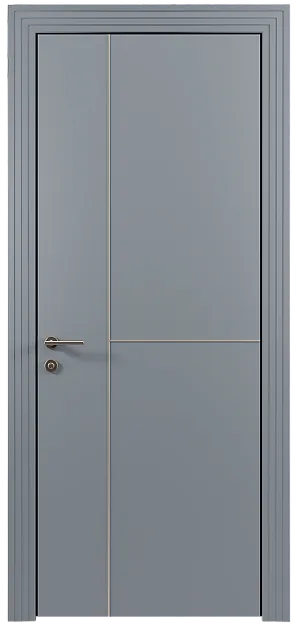 Межкомнатная дверь Tivoli Г-1, цвет - Серебристо-серая эмаль (RAL 7045), Без стекла (ДГ)