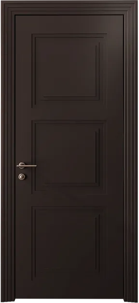 Межкомнатная дверь Millano Neo Classic Scalino, цвет - Чёрный Базальт эмаль (RAL 040-30-05), Без стекла (ДГ)