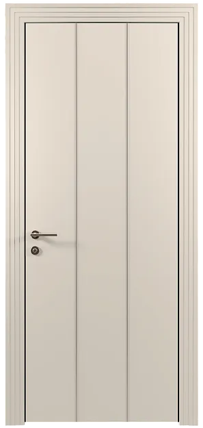 Межкомнатная дверь Tivoli Б-1, цвет - Бежевая эмаль (RAL 9010), Без стекла (ДГ)