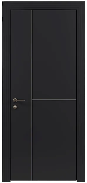 Межкомнатная дверь Tivoli Г-1, цвет - Черная эмаль (RAL 9004), Без стекла (ДГ)