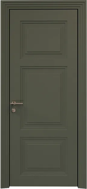 Межкомнатная дверь Siena Neo Classic Scalino, цвет - Серый Мох эмаль по шпону (RAL 7003), Без стекла (ДГ)