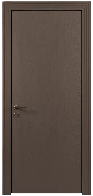 Межкомнатная дверь Tivoli А-1, цвет - Коричневый Тик эмаль по шпону (RAL 050-50-10), Без стекла (ДГ)