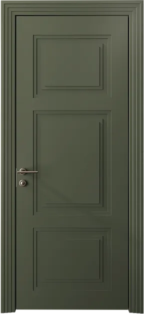 Межкомнатная дверь Siena Neo Classic Scalino, цвет - Серый Мох эмаль (RAL 7003), Без стекла (ДГ)