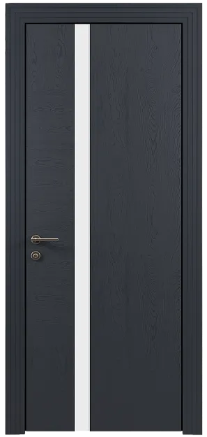 Межкомнатная дверь Tivoli Д-1, цвет - Графитово-серая эмаль по шпону (RAL 7024), Без стекла (ДГ)