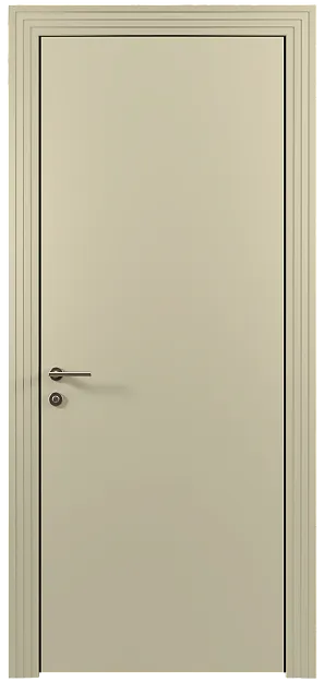Межкомнатная дверь Tivoli А-1, цвет - Серо-оливковая эмаль (RAL 7032), Без стекла (ДГ)
