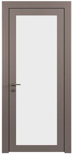 Межкомнатная дверь Tivoli З-1, цвет - Серая стяжка эмаль (RAL 060-60-05), Со стеклом (ДО)