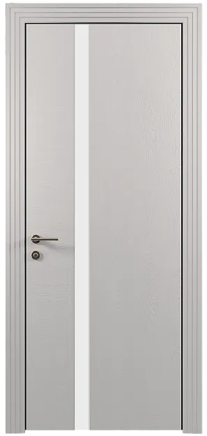 Межкомнатная дверь Tivoli Д-1, цвет - Серая эмаль по шпону (RAL 7047), Без стекла (ДГ)