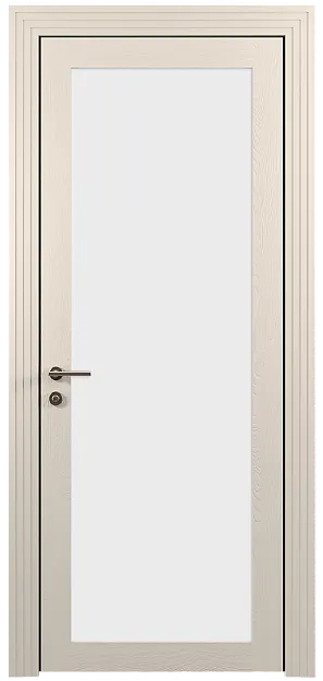 Межкомнатная дверь Tivoli З-1, цвет - Бежевая эмаль по шпону (RAL 9010), Со стеклом (ДО)