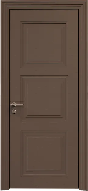 Межкомнатная дверь Millano Neo Classic Scalino, цвет - Коричневый Тик эмаль по шпону (RAL 050-50-10), Без стекла (ДГ)