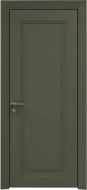 Межкомнатная дверь Domenica Neo Classic Scalino, цвет - Серый Мох эмаль по шпону (RAL 7003), Без стекла (ДГ)