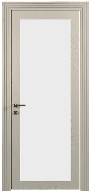Межкомнатная дверь Tivoli З-1, цвет - Жемчужная эмаль по шпону (RAL 1013), Со стеклом (ДО)