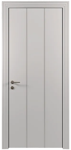 Межкомнатная дверь Tivoli Б-1, цвет - Серая эмаль (RAL 7047), Без стекла (ДГ)