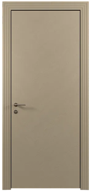 Межкомнатная дверь Tivoli Л-1, цвет - Серое Льняное волокно эмаль по шпону (RAL 075-70-10), Без стекла (ДГ)