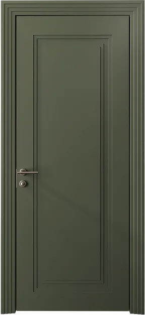 Межкомнатная дверь Domenica Neo Classic Scalino, цвет - Серый Мох эмаль (RAL 7003), Без стекла (ДГ)