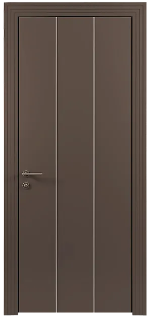 Межкомнатная дверь Tivoli Б-1, цвет - Коричневый Тик эмаль (RAL 050-50-10), Без стекла (ДГ)