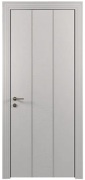 Межкомнатная дверь Tivoli Б-1, цвет - Серая эмаль по шпону (RAL 7047), Без стекла (ДГ)