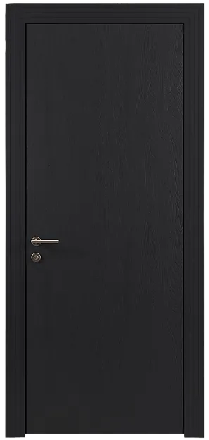 Межкомнатная дверь Tivoli А-1, цвет - Черная эмаль по шпону (RAL 9004), Без стекла (ДГ)