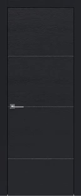 Межкомнатная дверь Tivoli Г-2, цвет - Черная эмаль по шпону (RAL 9004), Без стекла (ДГ)