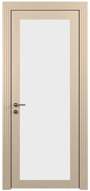 Межкомнатная дверь Tivoli З-1, цвет - Бежевый Мел эмаль по шпону (RAL 075-80-10), Со стеклом (ДО)