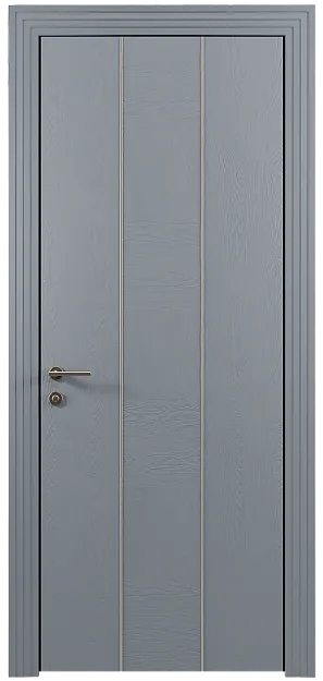 Межкомнатная дверь Tivoli Б-1, цвет - Серебристо-серая эмаль по шпону (RAL 7045), Без стекла (ДГ)