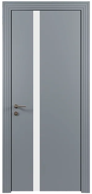 Межкомнатная дверь Tivoli Д-1, цвет - Серебристо-серая эмаль (RAL 7045), Без стекла (ДГ)