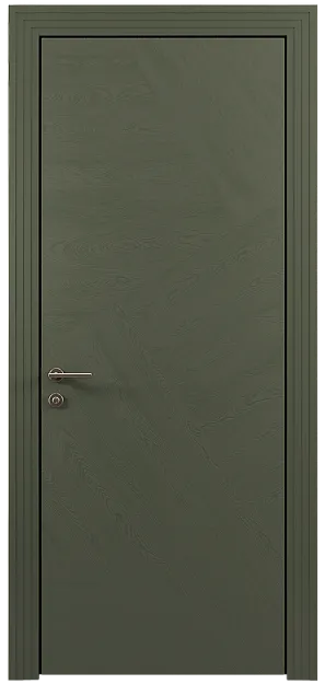 Межкомнатная дверь Tivoli М-1, цвет - Серый Мох эмаль по шпону (RAL 7003), Без стекла (ДГ)