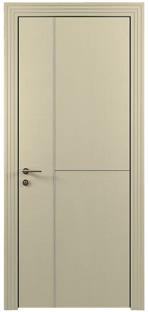 Межкомнатная дверь Tivoli Г-1, цвет - Серо-оливковая эмаль по шпону (RAL 7032), Без стекла (ДГ)