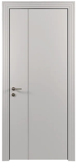 Межкомнатная дверь Tivoli В-1, цвет - Серая эмаль (RAL 7047), Без стекла (ДГ)