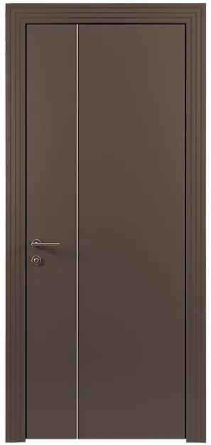 Межкомнатная дверь Tivoli В-1, цвет - Коричневый Тик эмаль (RAL 050-50-10), Без стекла (ДГ)
