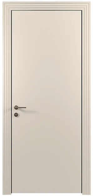 Межкомнатная дверь Tivoli А-1, цвет - Бежевая эмаль (RAL 9010), Без стекла (ДГ)