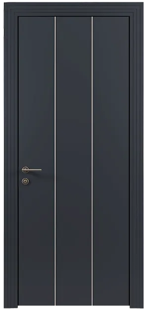 Межкомнатная дверь Tivoli Б-1, цвет - Графитово-серая эмаль (RAL 7024), Без стекла (ДГ)