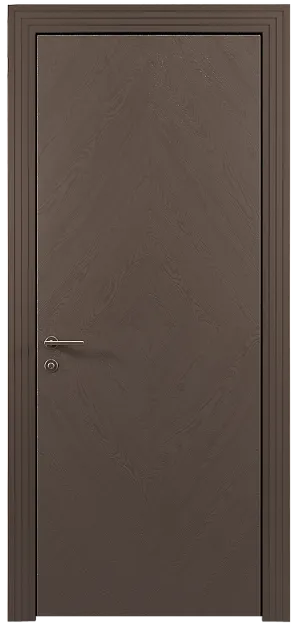 Межкомнатная дверь Tivoli К-1, цвет - Коричневый Тик эмаль по шпону (RAL 050-50-10), Без стекла (ДГ)