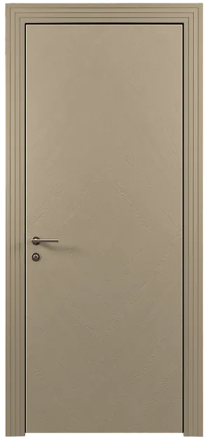 Межкомнатная дверь Tivoli К-1, цвет - Серое Льняное волокно эмаль по шпону (RAL 075-70-10), Без стекла (ДГ)