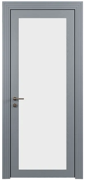 Межкомнатная дверь Tivoli З-1, цвет - Серебристо-серая эмаль по шпону (RAL 7045), Со стеклом (ДО)