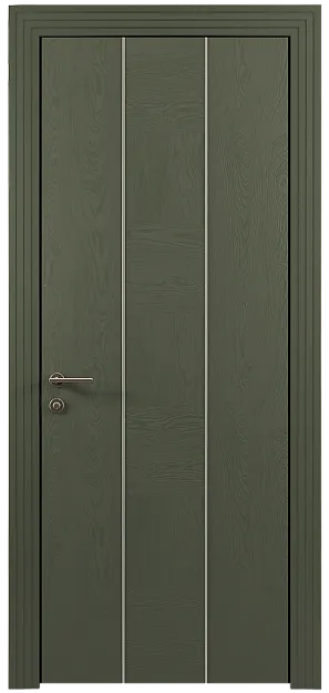 Межкомнатная дверь Tivoli Б-1, цвет - Серый Мох эмаль по шпону (RAL 7003), Без стекла (ДГ)