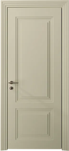 Межкомнатная дверь Dinastia Neo Classic Scalino, цвет - Серо-оливковая эмаль (RAL 7032), Без стекла (ДГ)